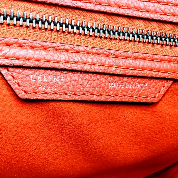 CELINE LUGGAGE TOTE BAG RED/ORANGE - Picture 6 of 8